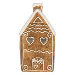 Clayre & Eef | Theelichthouder Kerst Huisje Bruin Wit 11x9x21 cm | 6CE2324 Clayre & Eef | Theelichthouder Kerst Huisje Bruin Wit 11x9x21 cm | 6CE2324