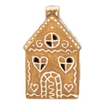 Clayre & Eef | Decoratie Huisje met LED Bruin Wit 7x6x12 cm | 6CE2332 Clayre & Eef | Decoratie Huisje met LED Bruin Wit 7x6x12 cm | 6CE2332