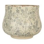 Clayre & Eef | Bloempot Binnen Beige Groen ø 21x17 cm | 6CE2240L Clayre & Eef | Bloempot Binnen Beige Groen ø 21x17 cm | 6CE2240L