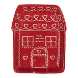 Clayre & Eef | Servies Ontbijtbord Rood Wit 15x19x3 cm | 6CE2345 Clayre & Eef | Servies Ontbijtbord Rood Wit 15x19x3 cm | 6CE2345