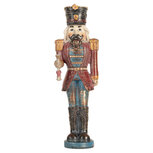 Clayre & Eef | Kerstdecoratie Notenkraker Rood Blauw 7x6x21 cm | 6PR5758 Clayre & Eef | Kerstdecoratie Notenkraker Rood Blauw 7x6x21 cm | 6PR5758
