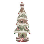 Clayre & Eef | Kerstdecoratie Kerstboom met LED Bruin Groen 15x12x36 cm / 3xAAA | 6PR5828 Clayre & Eef | Kerstdecoratie Kerstboom met LED Bruin Groen 15x12x36 cm / 3xAAA | 6PR5828