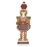 Clayre & Eef | Kerstdecoratie Notenkraker met LED Bruin Rood 12x10x35 cm / 3xAAA | 6PR5831 Clayre & Eef | Kerstdecoratie Notenkraker met LED Bruin Rood 12x10x35 cm / 3xAAA | 6PR5831