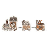 Clayre & Eef | Decoratie Trein Bruin Wit 33x10x15 cm | 6PR5856 Clayre & Eef | Decoratie Trein Bruin Wit 33x10x15 cm | 6PR5856