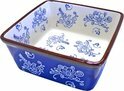 Ovenschaal keramisch vierkant Floral Lace Blue 17 x 17 cm 1 liter Maat S | FLB-VK17 | Lavandoux Ovenschaal keramisch vierkant Floral Lace Blue 17 x 17 cm 1 liter Maat S | FLB-VK17 | Lavandoux