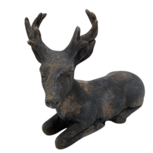 Decoratiebeeld Hert liggend vintage zwart steen maat M 27  x 12 cm | 810088 | Home Sweet Home | Stoer & Sober Woonstijl Decoratiebeeld Hert liggend vintage zwart steen maat M 27  x 12 cm | 810088 | Home Sweet Home | Stoer & Sober Woonstijl