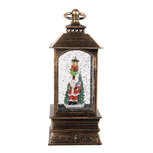 Clayre & Eef | Kerstdecoratie Lantaarn met Kerstman Bruin 8x8x20 cm / 3xAAA | 66410 Clayre & Eef | Kerstdecoratie Lantaarn met Kerstman Bruin 8x8x20 cm / 3xAAA | 66410
