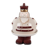 Clayre & Eef | Decoratief Schaaltje met Deksel Beige Rood ø 17x25 cm | 6CE2254 Clayre & Eef | Decoratief Schaaltje met Deksel Beige Rood ø 17x25 cm | 6CE2254