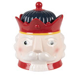 Clayre & Eef | Voorraadpot Deksel Rood Wit ø 16x19 cm | 6CE2266 Clayre & Eef | Voorraadpot Deksel Rood Wit ø 16x19 cm | 6CE2266