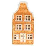 Clayre & Eef | Theelichthouder Kerst Huisje Oranje Rood 9x10x19 cm | 6CE2299 Clayre & Eef | Theelichthouder Kerst Huisje Oranje Rood 9x10x19 cm | 6CE2299