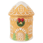 Clayre & Eef | Voorraadpot Deksel Bruin Wit ø 13x17 cm | 6CE2363 Clayre & Eef | Voorraadpot Deksel Bruin Wit ø 13x17 cm | 6CE2363