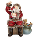 Clayre & Eef | Kerstdecoratie Kerstman Rood Wit 16x13x19 cm | 6PR5749 Clayre & Eef | Kerstdecoratie Kerstman Rood Wit 16x13x19 cm | 6PR5749
