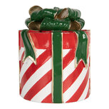 Clayre & Eef | Decoratie Cadeautje Rood Groen ø 16x21 cm | 6PR5765 Clayre & Eef | Decoratie Cadeautje Rood Groen ø 16x21 cm | 6PR5765