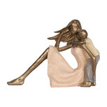 Clayre & Eef | Decoratie Moeder met Kind Goudkleurig Roze 23x9x16 cm | 6PR5900 Clayre & Eef | Decoratie Moeder met Kind Goudkleurig Roze 23x9x16 cm | 6PR5900