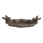 Clayre & Eef | Vogelbad Bruin 24x13x6 cm | 6Y5743