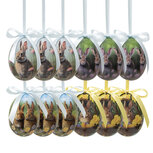 Clayre & Eef | Decoratie Hanger Ei (set 12) Meerkleurig ø 4x5 cm | 65904 Clayre & Eef | Decoratie Hanger Ei (set 12) Meerkleurig ø 4x5 cm | 65904