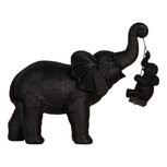 Clayre & Eef | Decoratie Olifanten Zwart 20x8x18 cm | 6PR5910 Clayre & Eef | Decoratie Olifanten Zwart 20x8x18 cm | 6PR5910