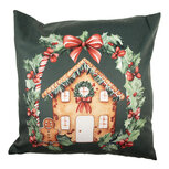 Clayre & Eef | Kussenhoes Groen Bruin 45x45 cm | KT021.430 Clayre & Eef | Kussenhoes Groen Bruin 45x45 cm | KT021.430