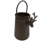 Decoratie vaas emmer hert ijzer met handvat bruin 37x16cm | 823743 | Home Sweet Home | Stoer & Sober Woonstijl Decoratie vaas emmer hert ijzer met handvat bruin 37x16cm | 823743 | Home Sweet Home | Stoer & Sober Woonstijl