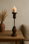 Kandelaar vintage bruin 60 cm hout | 843816 | Staand | Stoer & Sober Woonstijl Kandelaar vintage bruin 60 cm hout | 843816 | Staand | Stoer & Sober Woonstijl