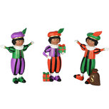 Dekoratief | Pietje staand m/cadeautje/zak, resina, 13x6x18cm, set van 3 stuks | A255069 Dekoratief | Pietje staand m/cadeautje/zak, resina, 13x6x18cm, set van 3 stuks | A255069