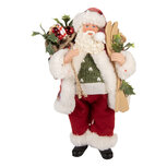 Clayre & Eef | Kerstdecoratie Kerstman Rood Wit 16x13x27 cm | 66356 Clayre & Eef | Kerstdecoratie Kerstman Rood Wit 16x13x27 cm | 66356