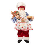 Clayre & Eef | Kerstdecoratie Kerstman Rood Wit 15x10x26 cm | 66359 Clayre & Eef | Kerstdecoratie Kerstman Rood Wit 15x10x26 cm | 66359