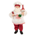Clayre & Eef | Kerstdecoratie Kerstman Rood Wit 15x10x27 cm | 66361 Clayre & Eef | Kerstdecoratie Kerstman Rood Wit 15x10x27 cm | 66361