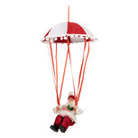 Clayre & Eef | Kerstdecoratie Kerstman Rood Wit 25x25x55 cm | 66363 Clayre & Eef | Kerstdecoratie Kerstman Rood Wit 25x25x55 cm | 66363