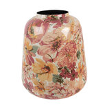 Clayre & Eef | Decoratie Vaas Roze Grijs ø 35x52 cm | 66385 Clayre & Eef | Decoratie Vaas Roze Grijs ø 35x52 cm | 66385