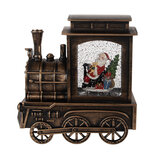 Clayre & Eef | Kerstdecoratie Locomotief met Kerstman Bruin 20x9x21 cm / 3xAA | 66413 Clayre & Eef | Kerstdecoratie Locomotief met Kerstman Bruin 20x9x21 cm / 3xAA | 66413