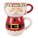 Clayre & Eef | Mok Rood Wit 15x12x17 cm / 400 ml / 500 ml | 6CEMU0223 Clayre & Eef | Mok Rood Wit 15x12x17 cm / 400 ml / 500 ml | 6CEMU0223