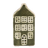 Clayre & Eef | Decoratie Huisje met LED Groen Beige 4x4x8 cm | 6CE2303 Clayre & Eef | Decoratie Huisje met LED Groen Beige 4x4x8 cm | 6CE2303