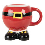 Clayre & Eef | Mok Rood Zwart 14x11x11 cm / 400 ml | 6CEMU0225 Clayre & Eef | Mok Rood Zwart 14x11x11 cm / 400 ml | 6CEMU0225