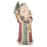 Clayre & Eef | Kerstdecoratie Kerstman Rood Beige 35x28x83 cm | 5MG0091 Clayre & Eef | Kerstdecoratie Kerstman Rood Beige 35x28x83 cm | 5MG0091