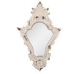 Clayre & Eef | Wandspiegel Wit Bruin 27x5x42 cm | 62S321 Clayre & Eef | Wandspiegel Wit Bruin 27x5x42 cm | 62S321
