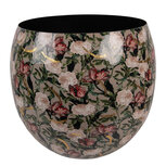 Clayre & Eef | Decoratie Vaas Grijs Roze ø 28x25 cm | 66386 Clayre & Eef | Decoratie Vaas Grijs Roze ø 28x25 cm | 66386