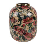 Clayre & Eef | Decoratie Vaas Beige Roze ø 17x22 cm | 66390 Clayre & Eef | Decoratie Vaas Beige Roze ø 17x22 cm | 66390