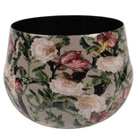 Clayre & Eef | Decoratie Bloempot Grijs Roze ø 13x10 cm | 66395 Clayre & Eef | Decoratie Bloempot Grijs Roze ø 13x10 cm | 66395