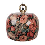 Clayre & Eef | Hanglamp Groen Roze ø 26x25 cm E27/max 1x25W | 6LMP819 Clayre & Eef | Hanglamp Groen Roze ø 26x25 cm E27/max 1x25W | 6LMP819