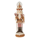 Clayre & Eef | Kerstdecoratie Notenkraker met LED Bruin Rood 14x13x48 cm / 3xAA | 6PR5876 Clayre & Eef | Kerstdecoratie Notenkraker met LED Bruin Rood 14x13x48 cm / 3xAA | 6PR5876