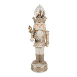 Clayre & Eef | Kerstdecoratie Notenkraker met LED Beige Wit 14x14x49 cm / 3xAA | 6PR5877 Clayre & Eef | Kerstdecoratie Notenkraker met LED Beige Wit 14x14x49 cm / 3xAA | 6PR5877