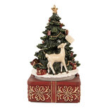 Clayre & Eef | Muziekdoos Kerstboom Groen Rood ø 11x19 cm | 6PR5878 Clayre & Eef | Muziekdoos Kerstboom Groen Rood ø 11x19 cm | 6PR5878