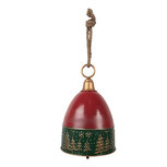Clayre & Eef | Bel Decoratief Rood Groen ø 26x38 cm | 6Y5908 Clayre & Eef | Bel Decoratief Rood Groen ø 26x38 cm | 6Y5908