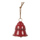 Clayre & Eef | Bel Decoratief Rood Groen ø 23x25 cm | 6Y5909 Clayre & Eef | Bel Decoratief Rood Groen ø 23x25 cm | 6Y5909