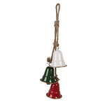 Clayre & Eef | Decoratie Hanger Bellen Rood Groen Wit 9x9x49 cm | 6Y5917 Clayre & Eef | Decoratie Hanger Bellen Rood Groen Wit 9x9x49 cm | 6Y5917