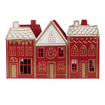 Clayre & Eef | Theelichthouder Rood Wit 38x13x25 cm | 6Y5919 Clayre & Eef | Theelichthouder Rood Wit 38x13x25 cm | 6Y5919