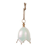 Clayre & Eef | Bel Decoratief Wit Goudkleurig ø 19x26 cm | 6Y5924L Clayre & Eef | Bel Decoratief Wit Goudkleurig ø 19x26 cm | 6Y5924L