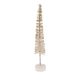 Clayre & Eef | Decoratie Kerstboom Beige Goudkleurig ø 5x25 cm | 66315BE Clayre & Eef | Decoratie Kerstboom Beige Goudkleurig ø 5x25 cm | 66315BE