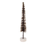 Clayre & Eef | Decoratie Kerstboom Bruin Goudkleurig ø 5x25 cm | 66315CH Clayre & Eef | Decoratie Kerstboom Bruin Goudkleurig ø 5x25 cm | 66315CH